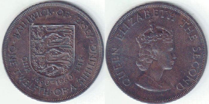 1960 Jersey 1/12 Shilling (gEF) A003947